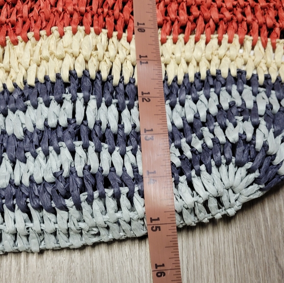 Loft Straw Tote Red, White. Navy & Light Blue 4th of July - Picture 8 of 9